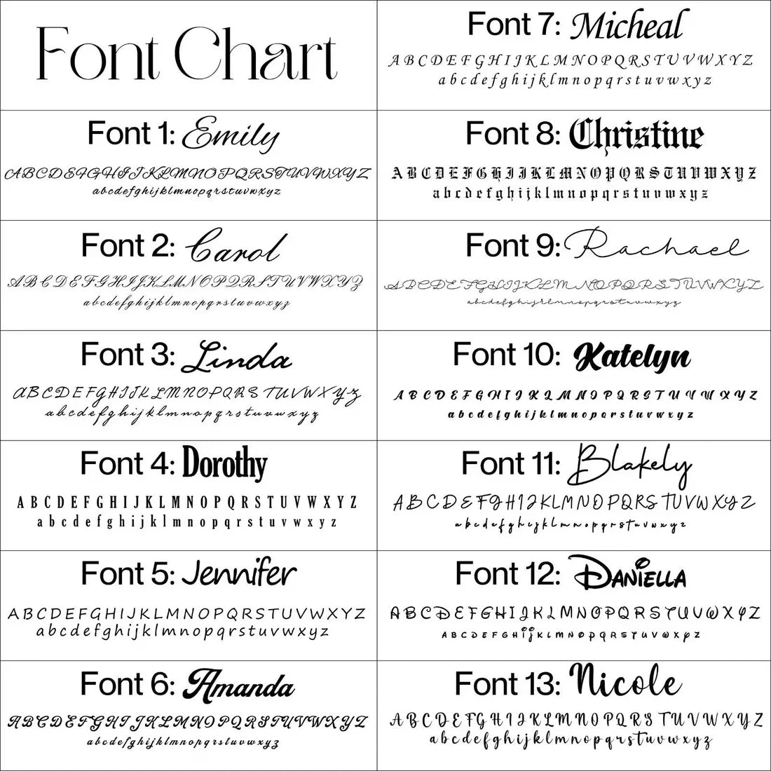 English Name Necklace